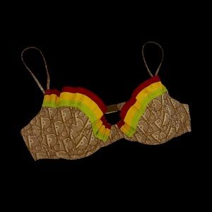 SOLD‼️Dior by Galliano Fall 2004 Rasta Bikini Top